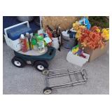 Garden Cart & Tools, Cooler, Faux Flowers+