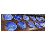 12 B &G Copenhagen Porcelain Christmas Plates