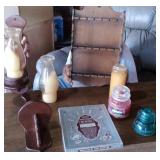 2 Vtg Wall Sconces, Candle, Electric Cover+