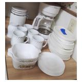 Corning Ware, Corelle, Coffee Maker, Canisters+