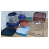 Pyrex & Fire King Bakeware & Glass Storage w/ Lids