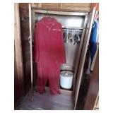 Red Vtg Coveralls & Metal Wardrobe