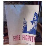 Vtg Fire Fighter Sign