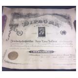 1925 St Josephs High School Diploma, Marinette, WI