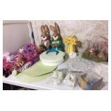 Easter Bunnies, Egg Trays, Lights, Vase+