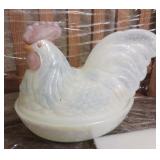Fenton Hen in a Basket- signed