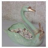 Porcelain Swan full of Shells
