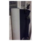 Dark Grey Large Area Rug & Blk  Floor Lamp