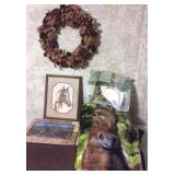 Twine Wreath, Horse Art, Blanket, Cutting Board+