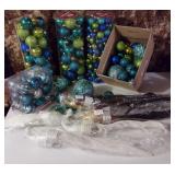 New Peacock Feather Birds & Ball Ornaments