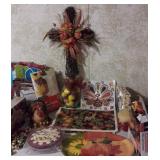 Fall Floral Cross, Table Cloth, Decor, Bells