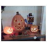 Halloween Lite Pumpkins & Blow Mold, Remote Spider