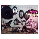 Halloween Lite Bats& Ravens, Skull mirrors, Decor+