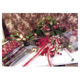 Christmas Candle, Garland, Ornaments, Bows