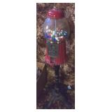 Vtg Metal Floor Gumball Machine