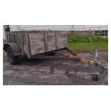 Wooden Trailer w/ Sides & extended Hitch