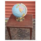 Vtg Globe & Side Table- 16" T