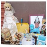 Vtg Toys, Doll, Earring Tree, Carnival Plate+