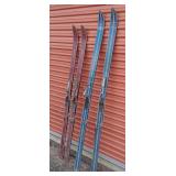 Vtg Wood Downhill Skies- Johnny Walker & Imperial