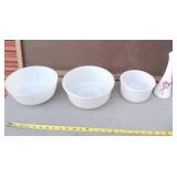 Milk Glass Mixing Bowls & Hazel Atlas Vase