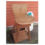 Vtg High Chair & Baby Bath