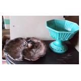2 Narco Ceramics- Dish & Compote
