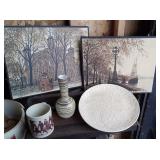 2 Retro London pics, Enesco Vase, Plate & Mug