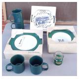 NIB 4 Christmas Cups, Plates, Bowls & Dessert