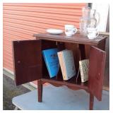 Vtg Album Cabinet, Arcopal Cups/ Saucers France+