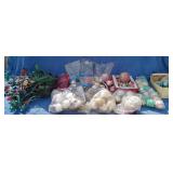 Handmade Beaded Christmas Balls, Lights+