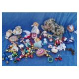 Vtg Handmade Beaded Angels, Glass Ornaments+