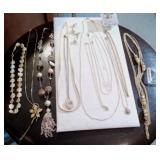 Gold Tone Chains & Vintage Costume  Jewelry