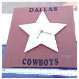 Dallas Cowboys Mirror (Batt Op) Clock