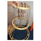 Vtg Plastic Chandelier & Pendalogues