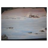 Rocky Waves Painting- Unknown Artist