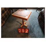 Wood Mosaic End Stand