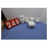 Large Collection of Milk Glass