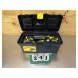 Black Yellow Tool Box with Tools