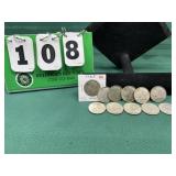 (11) 40% Silver Kennedy Halves - Lot#1
