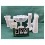 Collection of Milk Glass