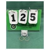 14K  Yellow gold Hoops