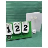 10K  Gold Hoop Earrings w/ Opal