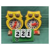"Tomy" Learn to Tell Time Clocks