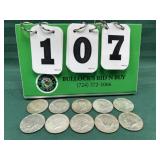 (10) 40% Silver Kennedy Halves Lot 3