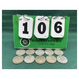 (10) 40% Silver Kennedy Halves Lot 2