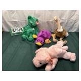 (4) XL Vintage Beanie Babies With Tags Lot 14