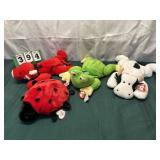 (4) XL Vintage Beanie Babies With Tags Lot 23