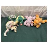 (4) XL Vintage Beanie Babies With Tags Lot 22