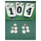 10 Silver Dimes Us