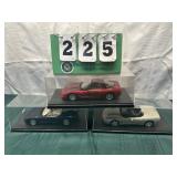 (3) Assorted Corvette Cars In Display Cases Lot 3